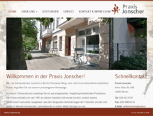 Tablet Screenshot of praxis-jonscher.de
